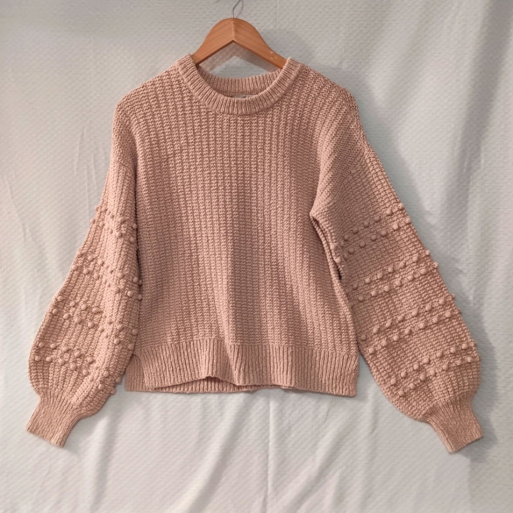 MADEWELL Women's Pink Knit Sweater.